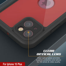 Load image into Gallery viewer, iPhone 15 Plus Waterproof IP68 Case, Punkcase [Red] [StudStar Series] [Slim Fit]
