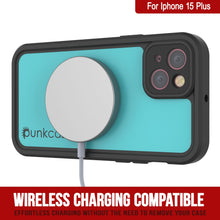 Load image into Gallery viewer, iPhone 15 Plus Waterproof IP68 Case, Punkcase [Teal] [StudStar Series] [Slim Fit]
