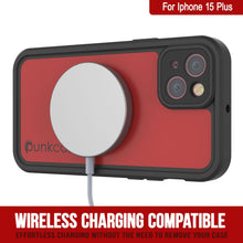 Load image into Gallery viewer, iPhone 15 Plus Waterproof IP68 Case, Punkcase [Red] [StudStar Series] [Slim Fit]
