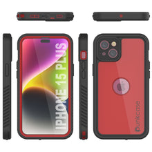 Load image into Gallery viewer, iPhone 15 Plus Waterproof IP68 Case, Punkcase [Red] [StudStar Series] [Slim Fit]

