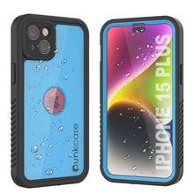 Load image into Gallery viewer, iPhone 15 Plus Waterproof IP68 Case, Punkcase [Light blue] [StudStar Series] [Slim Fit] [Dirtproof]
