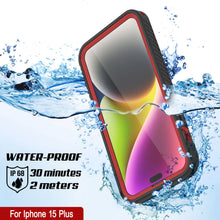 Load image into Gallery viewer, iPhone 15 Plus Waterproof IP68 Case, Punkcase [Red] [StudStar Series] [Slim Fit]
