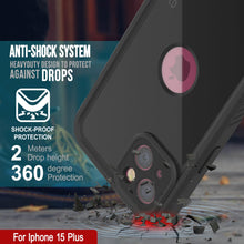 Load image into Gallery viewer, iPhone 15 Plus Waterproof IP68 Case, Punkcase [Black] [StudStar Series] [Slim Fit]
