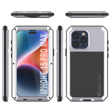 Load image into Gallery viewer, iPhone 15 Pro Max Metal Case, Heavy Duty Military Grade Armor Cover [shock proof] Full Body Hard [White]
