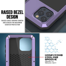 Load image into Gallery viewer, iPhone 15 Pro Max Metal Case, Heavy Duty Military Grade Armor Cover [shock proof] Full Body Hard [Purple]
