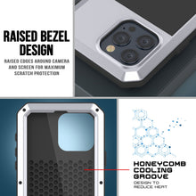Load image into Gallery viewer, iPhone 15 Pro Max Metal Case, Heavy Duty Military Grade Armor Cover [shock proof] Full Body Hard [White]
