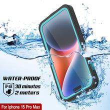 Load image into Gallery viewer, iPhone 15 Pro Max Waterproof Case, Punkcase [Extreme Series] Armor Cover W/ Built In Screen Protector [Teal]
