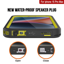 Load image into Gallery viewer, iPhone 15 Pro Max Waterproof Case, Punkcase [Extreme Series] Armor Cover W/ Built In Screen Protector [Yellow]

