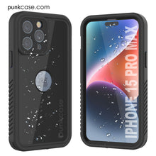 Load image into Gallery viewer, iPhone 15 Pro Max Waterproof IP68 Case, Punkcase [Black] [StudStar Series] [Slim Fit]
