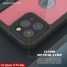 Load image into Gallery viewer, iPhone 15 Pro Max Waterproof IP68 Case, Punkcase [Pink] [StudStar Series] [Slim Fit] [Dirtproof]

