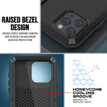 Load image into Gallery viewer, iPhone 15 Pro Metal Case, Heavy Duty Military Grade Armor Cover [shock proof] Full Body Hard [Black]
