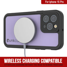 Load image into Gallery viewer, iPhone 15 Pro Waterproof IP68 Case, Punkcase [Lilac] [StudStar Series] [Slim Fit] [Dirtproof]
