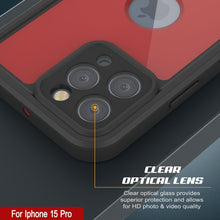Load image into Gallery viewer, iPhone 15 Pro Waterproof IP68 Case, Punkcase [Red] [StudStar Series] [Slim Fit]
