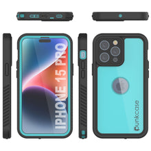 Load image into Gallery viewer, iPhone 15 Pro Waterproof IP68 Case, Punkcase [Teal] [StudStar Series] [Slim Fit]
