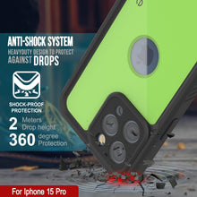 Load image into Gallery viewer, iPhone 15 Pro Waterproof IP68 Case, Punkcase [Light green] [StudStar Series] [Slim Fit] [Dirtproof]
