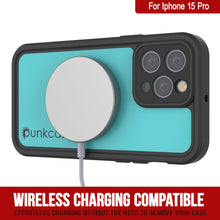 Load image into Gallery viewer, iPhone 15 Pro Waterproof IP68 Case, Punkcase [Teal] [StudStar Series] [Slim Fit]
