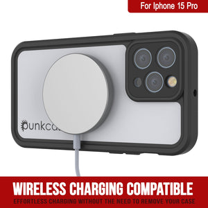iPhone 15 Pro Waterproof IP68 Case, Punkcase [White] [StudStar Series] [Slim Fit] [Dirtproof]