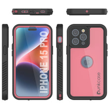 Load image into Gallery viewer, iPhone 15 Pro Waterproof IP68 Case, Punkcase [Pink] [StudStar Series] [Slim Fit] [Dirtproof]
