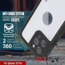Load image into Gallery viewer, iPhone 15 Pro Waterproof IP68 Case, Punkcase [White] [StudStar Series] [Slim Fit] [Dirtproof]
