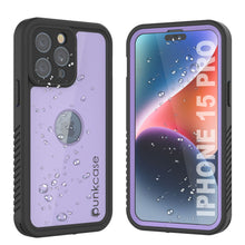 Load image into Gallery viewer, iPhone 15 Pro Waterproof IP68 Case, Punkcase [Lilac] [StudStar Series] [Slim Fit] [Dirtproof]
