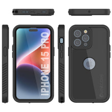 Load image into Gallery viewer, iPhone 15 Pro Waterproof IP68 Case, Punkcase [Black] [StudStar Series] [Slim Fit]
