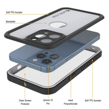 Load image into Gallery viewer, iPhone 15 Pro Waterproof IP68 Case, Punkcase [White] [StudStar Series] [Slim Fit] [Dirtproof]
