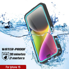 Load image into Gallery viewer, iPhone 15  Waterproof Case, Punkcase [Extreme Series] Armor Cover W/ Built In Screen Protector [Teal]
