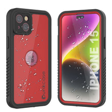 Load image into Gallery viewer, iPhone 15 Waterproof IP68 Case, Punkcase [Red] [StudStar Series] [Slim Fit]
