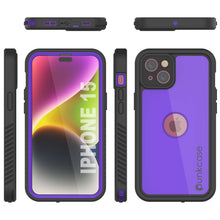 Load image into Gallery viewer, iPhone 15 Waterproof IP68 Case, Punkcase [Purple] [StudStar Series] [Slim Fit] [Dirtproof]
