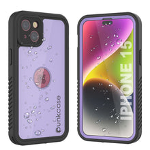 Load image into Gallery viewer, iPhone 15 Waterproof IP68 Case, Punkcase [Lilac] [StudStar Series] [Slim Fit] [Dirtproof]
