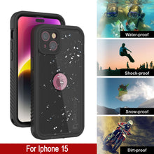 Load image into Gallery viewer, iPhone 15 Waterproof IP68 Case, Punkcase [Black] [StudStar Series] [Slim Fit]
