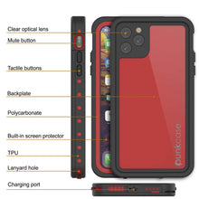 Load image into Gallery viewer, iPhone 11 Pro Waterproof IP68 Case, Punkcase [Red] [StudStar Series] [Slim Fit]
