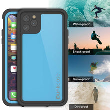 Load image into Gallery viewer, iPhone 11 Pro Waterproof IP68 Case, Punkcase [Light blue] [StudStar Series] [Slim Fit] [Dirtproof]
