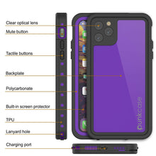 Load image into Gallery viewer, iPhone 11 Pro Waterproof IP68 Case, Punkcase [Purple] [StudStar Series] [Slim Fit] [Dirtproof]
