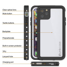 Load image into Gallery viewer, iPhone 11 Pro Waterproof IP68 Case, Punkcase [White] [StudStar Series] [Slim Fit] [Dirtproof]
