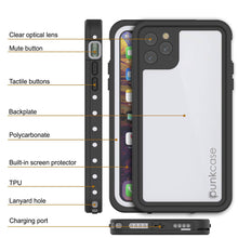 Load image into Gallery viewer, iPhone 11 Pro Max Waterproof IP68 Case, Punkcase [White] [StudStar Series] [Slim Fit] [Dirtproof]
