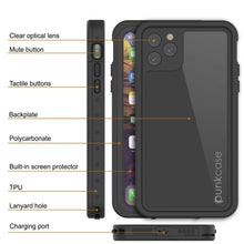 Load image into Gallery viewer, iPhone 11 Pro Max Waterproof IP68 Case, Punkcase [Black] [StudStar Series] [Slim Fit]
