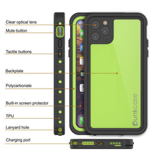 Load image into Gallery viewer, iPhone 11 Pro Waterproof IP68 Case, Punkcase [Light green] [StudStar Series] [Slim Fit] [Dirtproof]
