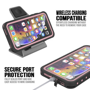 iPhone 11 Pro Waterproof IP68 Case, Punkcase [Pink] [StudStar Series] [Slim Fit] [Dirtproof]