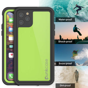 iPhone 11 Pro Waterproof IP68 Case, Punkcase [Light green] [StudStar Series] [Slim Fit] [Dirtproof]