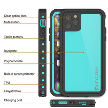 Load image into Gallery viewer, iPhone 11 Pro Waterproof IP68 Case, Punkcase [Teal] [StudStar Series] [Slim Fit]
