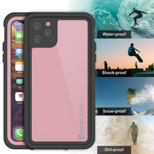 iPhone 11 Pro Waterproof IP68 Case, Punkcase [Pink] [StudStar Series] [Slim Fit] [Dirtproof]