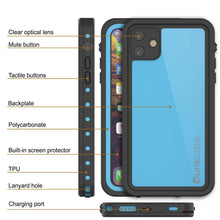 Load image into Gallery viewer, iPhone 11 Waterproof IP68 Case, Punkcase [Light blue] [StudStar Series] [Slim Fit] [Dirtproof]
