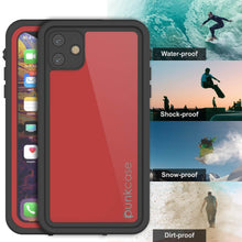 Load image into Gallery viewer, iPhone 11 Pro Max Waterproof IP68 Case, Punkcase [Red] [StudStar Series] [Slim Fit]
