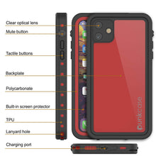 Load image into Gallery viewer, iPhone 11 Waterproof IP68 Case, Punkcase [Red] [StudStar Series] [Slim Fit]
