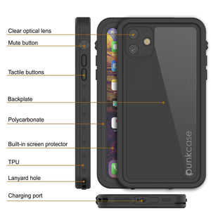 iPhone 11 Waterproof IP68 Case, Punkcase [Clear] [StudStar Series] [Slim Fit] [Dirtproof]