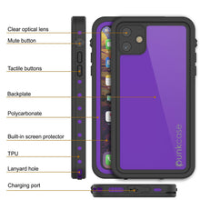 Load image into Gallery viewer, iPhone 11 Waterproof IP68 Case, Punkcase [Purple] [StudStar Series] [Slim Fit] [Dirtproof]
