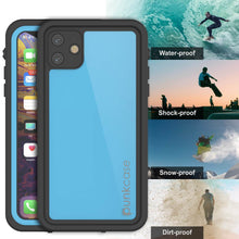 Load image into Gallery viewer, iPhone 11 Waterproof IP68 Case, Punkcase [Light blue] [StudStar Series] [Slim Fit] [Dirtproof]

