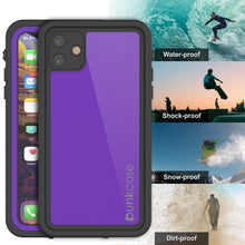 Load image into Gallery viewer, iPhone 11 Waterproof IP68 Case, Punkcase [Purple] [StudStar Series] [Slim Fit] [Dirtproof]
