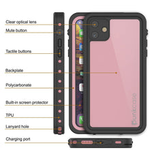 Load image into Gallery viewer, iPhone 11 Waterproof IP68 Case, Punkcase [Pink] [StudStar Series] [Slim Fit] [Dirtproof]
